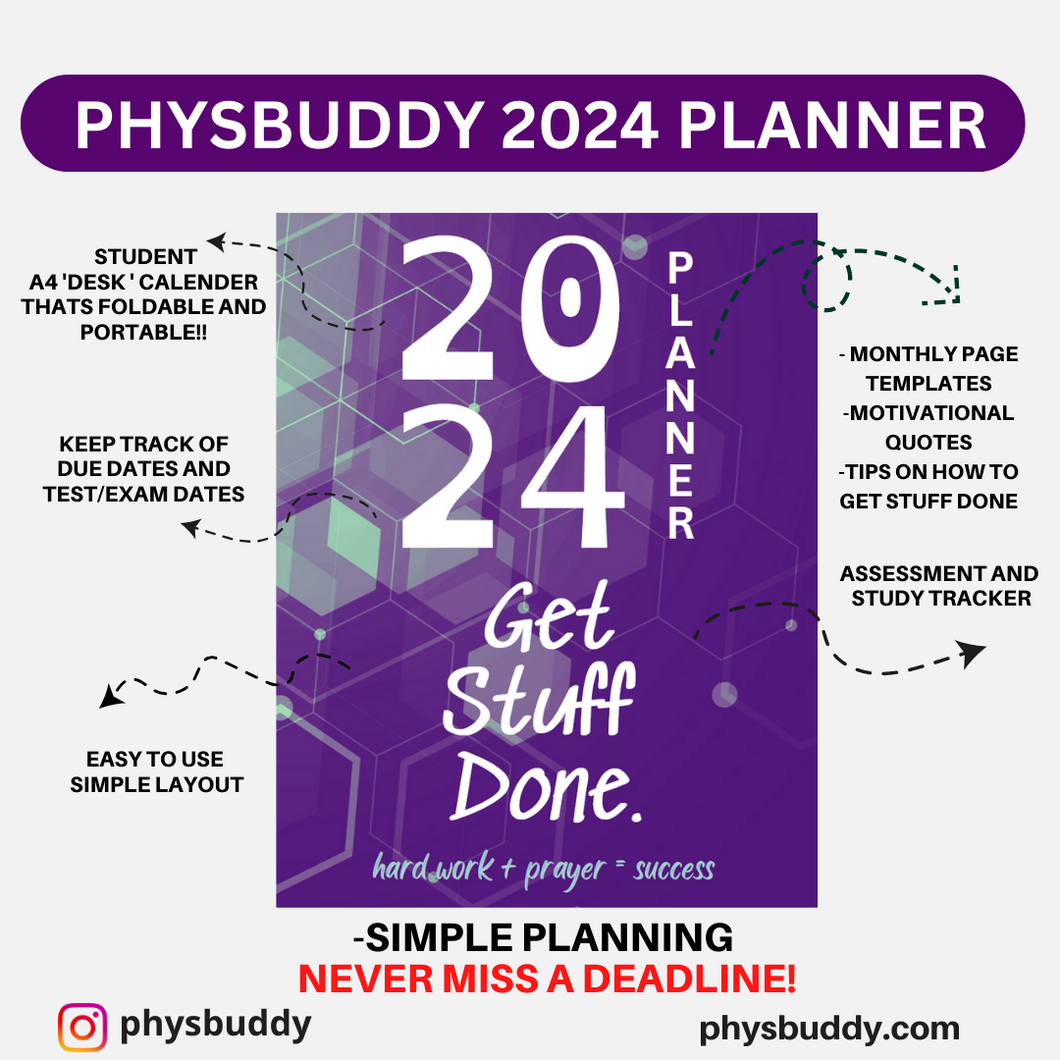 2024 PHYSBUDDY STUDENT PLANNER