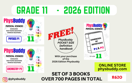 Grade 11 PHYSICAL SCIENCES BOOK 1 AND BOOK 2 -2026 Edition