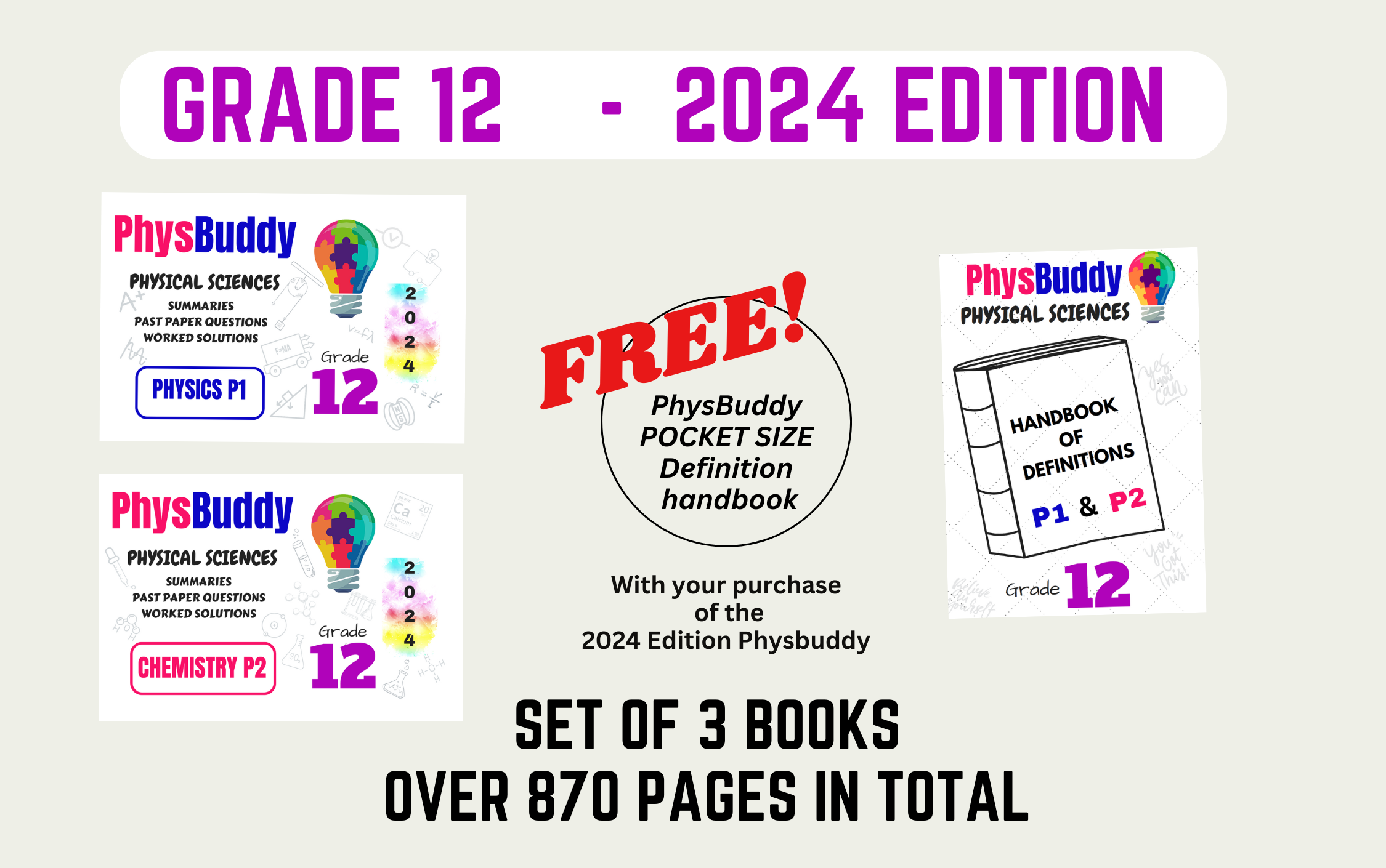 Grade 12 PHYSICAL SCIENCES BOOK 1 AND BOOK 2 2024 Edition PhysBuddy   Shopifyimages 10 